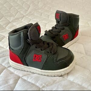 DC Kids Black and Red Sneakers